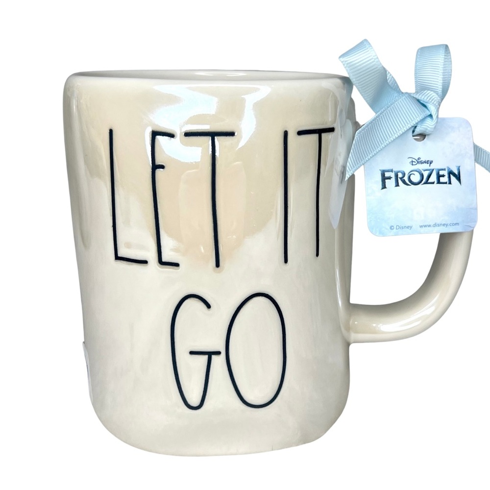 ❌SOLD❌ Rae Dunn NWT LET IT GO Elsa Disney Frozen Iridescent 2 Sided Coffee Mug - Picture 16 of 17